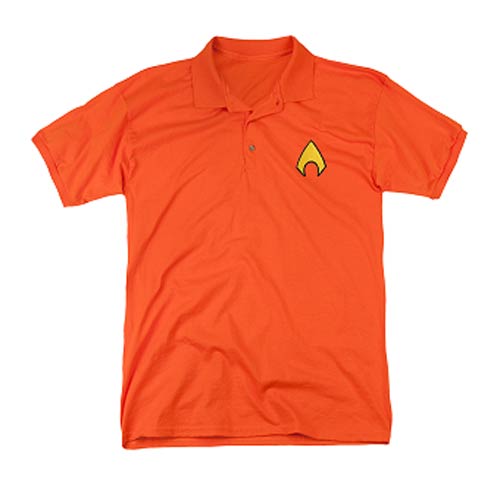 Aquaman Logo Embroidered Patch Polo T-Shirt